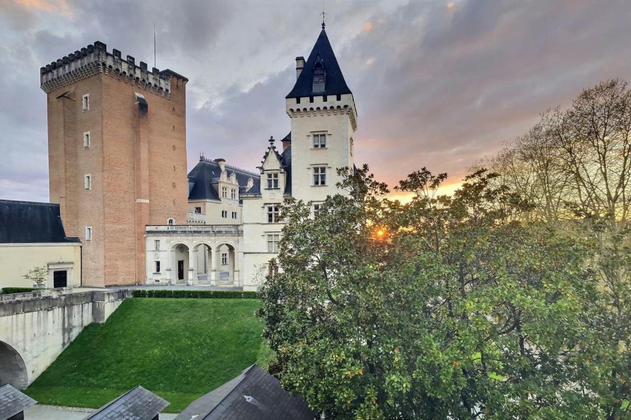 Vue Magique Sur Le Chateau Dans Un Quartier Populaire Pau Bagian luar foto